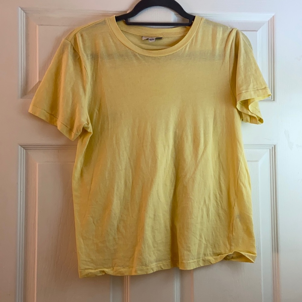 Frank and oak yellow shirt